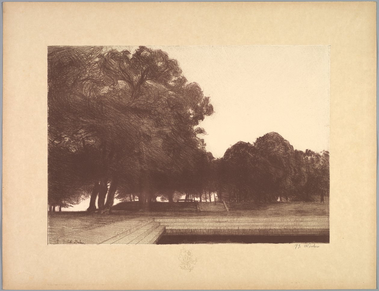 Suite of Landscapes: Landscape, Plate 7, Note, Poppies, 1892-1893. av Charles Marie Dulac
