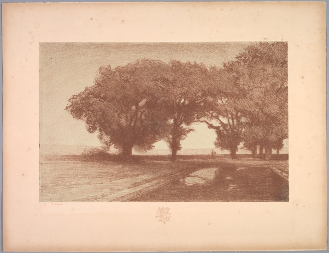 Suite av landskap: Landskap, Plate 8, Note, Stemorblomster av Charles Marie Dulac