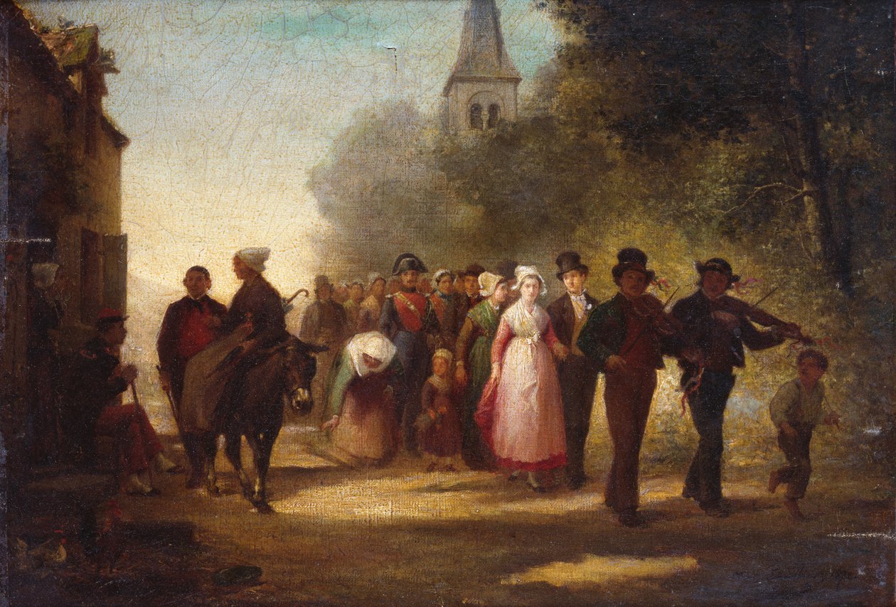 Landsbyens ekteskap, 1872 av Charles Marie Lhuillier