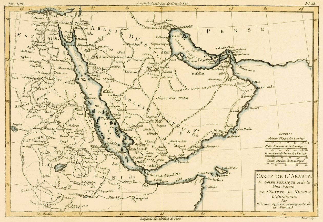Arabia, Persiabukta og Rødehavet, med Egypt, Nubia og Abessinia, fra 