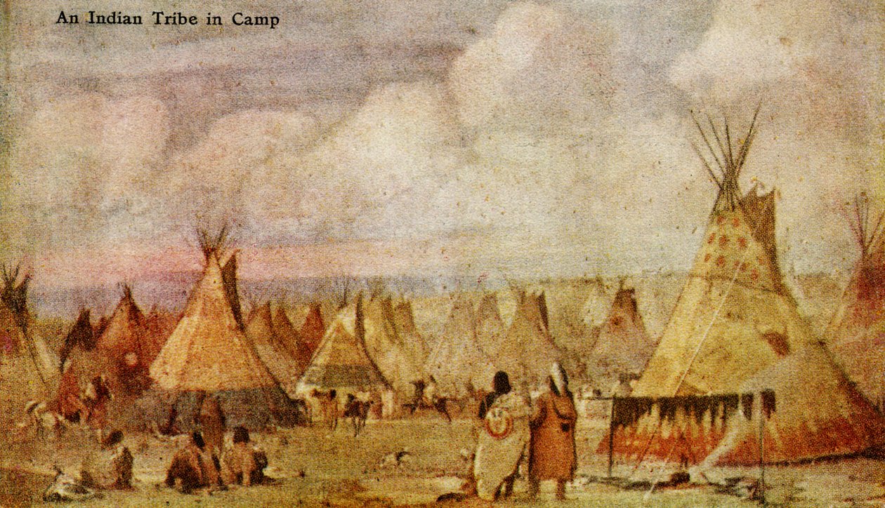 En indianerleir av Charles Marion Russell