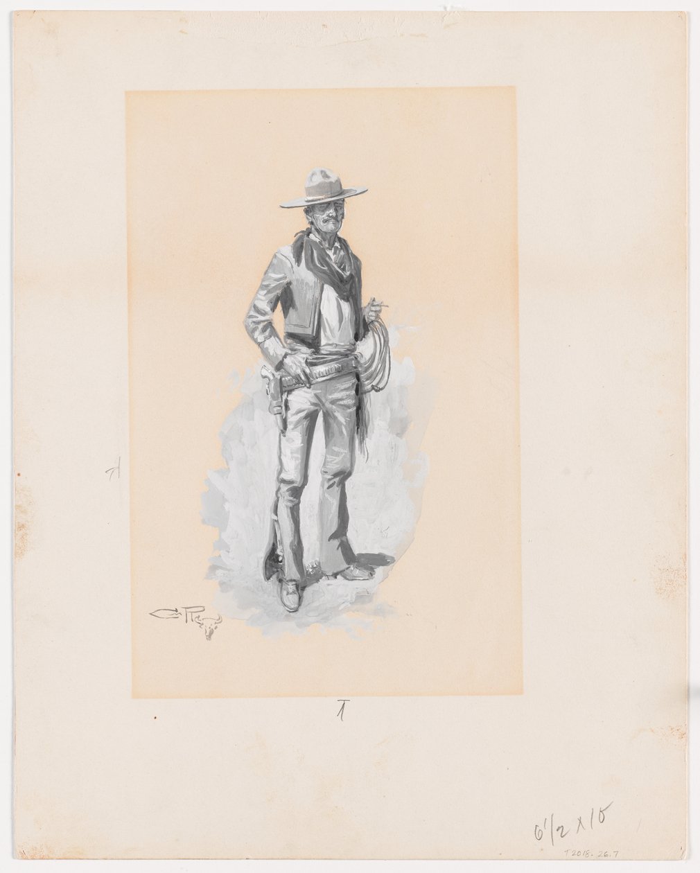 Blanco, for Charles J. Steedman, Bucking Sagebrush av Charles Marion Russell