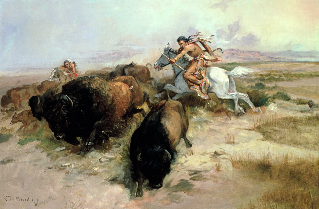 Buffalo Hunt, 1897 av Charles Marion Russell