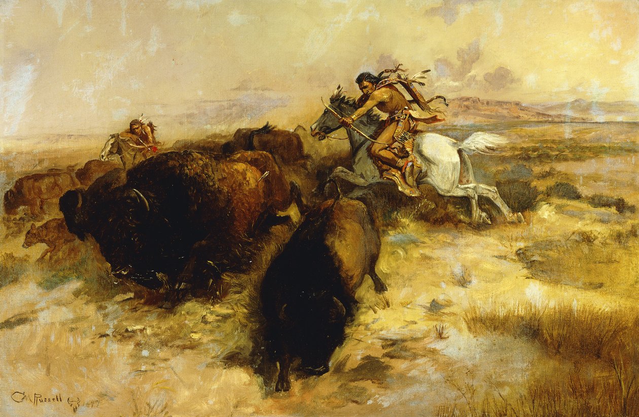 Buffalo Hunt, 1897 av Charles Marion Russell