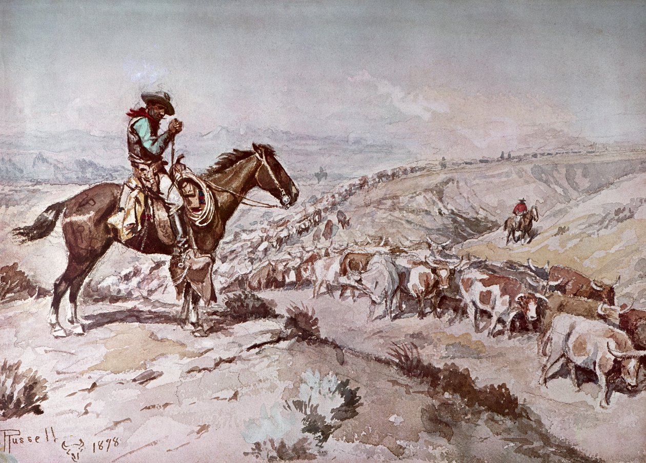 Cattle Drive av Charles Marion Russell