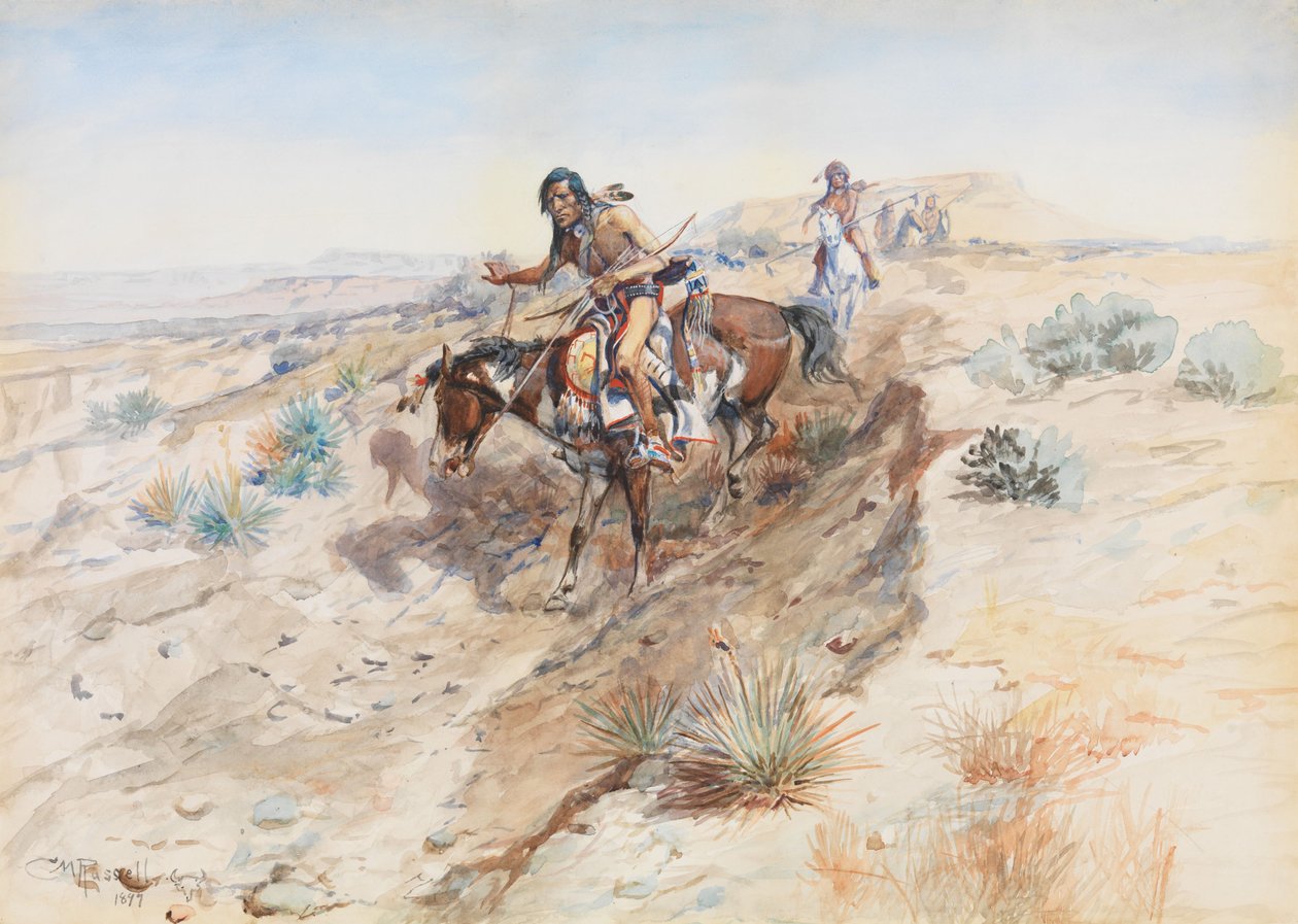 Indian Braves, 1899 av Charles Marion Russell