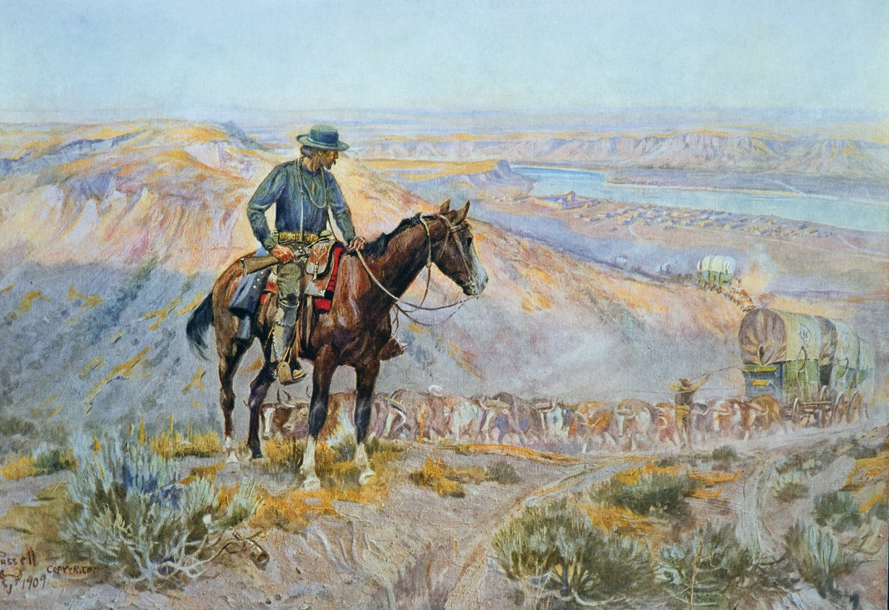 The Wagon Boss (olje på lerret) av Charles Marion Russell