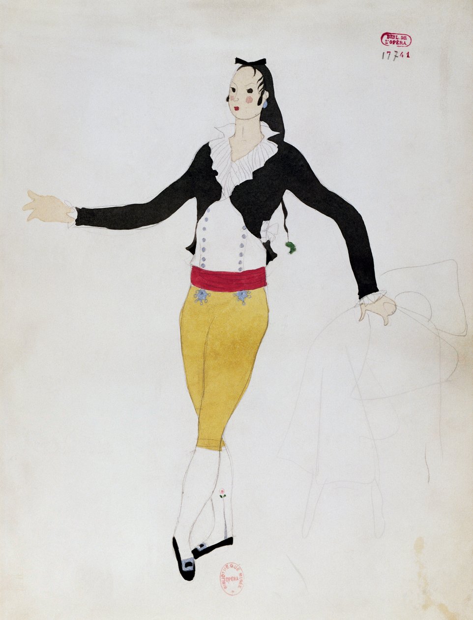 Kostyme for figuren til Figaro fra Barberen i Sevilla av Gioacchino Rossini av Charles Martin