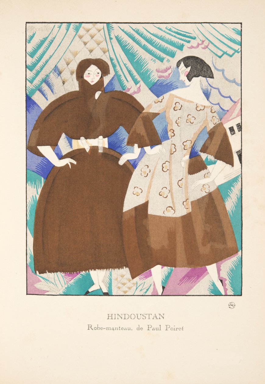 Hindoustan, fra en samling av moteplater, 1920 (pochoir-trykk) av Charles Martin
