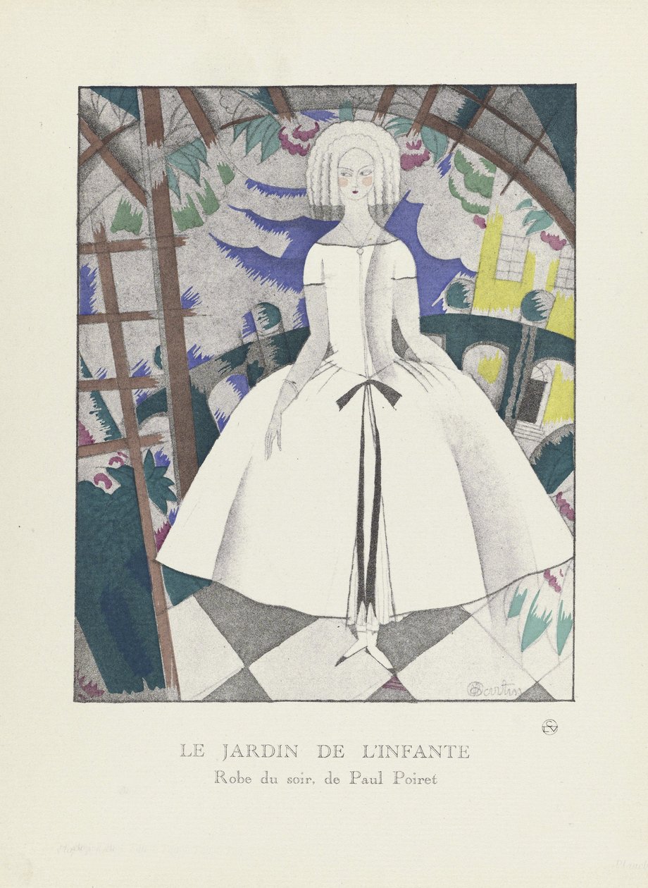 The Garden of the Infanta, fra en samling av moteplater, 1920 (stensiltrykk) av Charles Martin