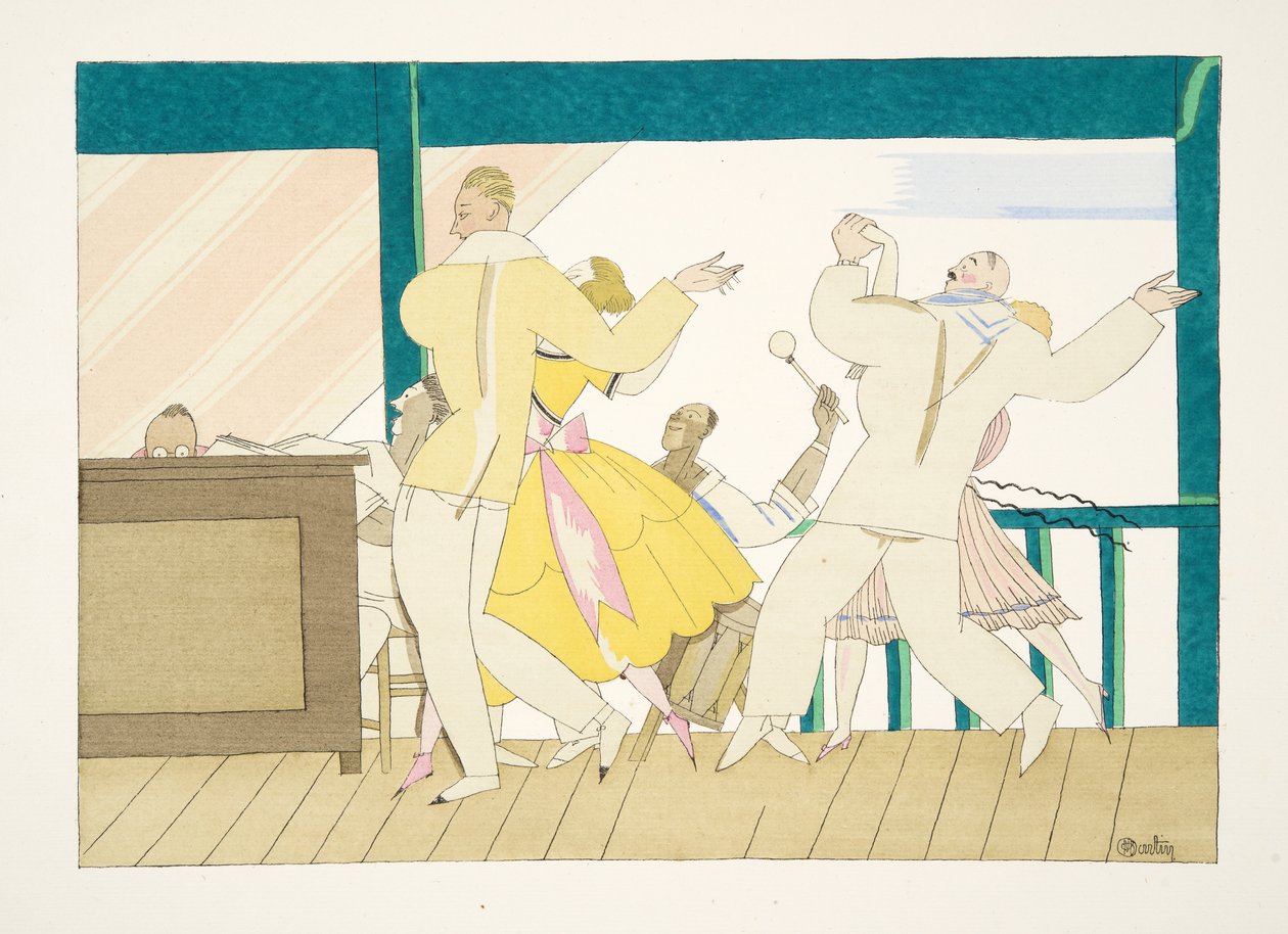 The Tango, fra Sports & Entertainment, pub. 1914 (stensiltrykk) av Charles Martin