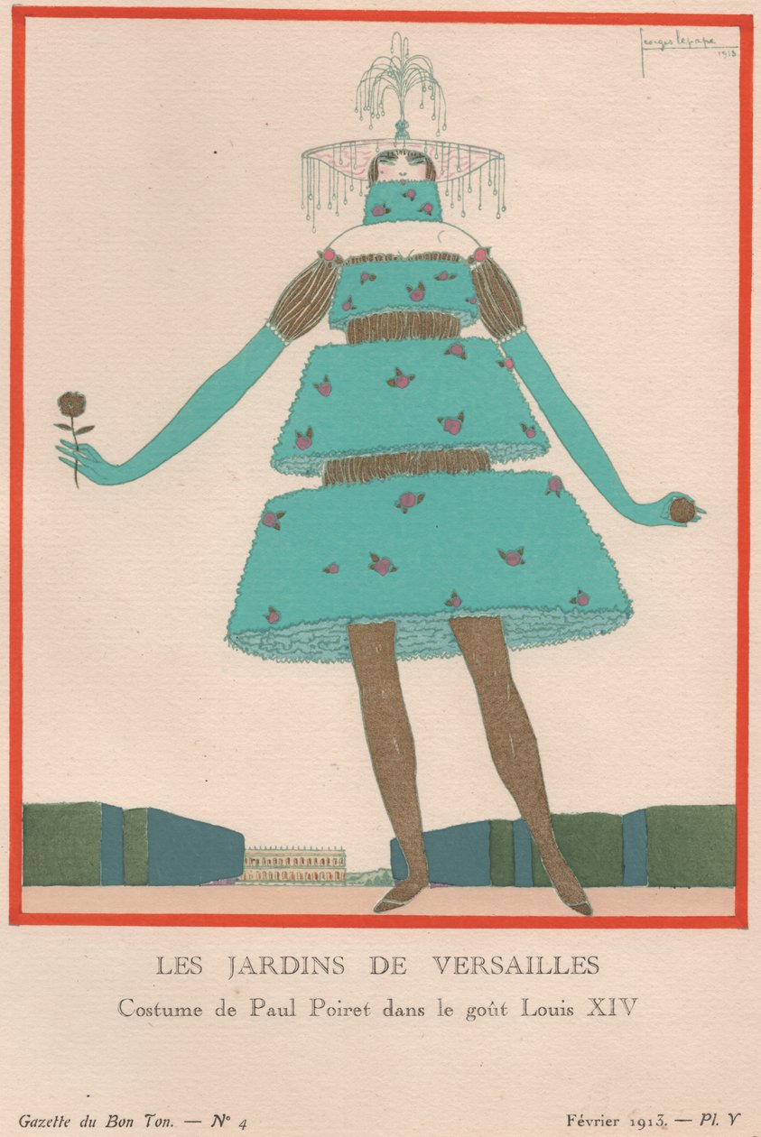 Hagene i Versailles, februar 1913 (sjablongertrykk) av Charles Martin