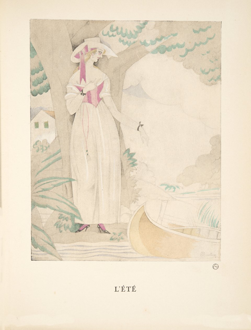 Lété, fra en samling av moteplater, 1922 (pochoir-trykk) av Charles Martin