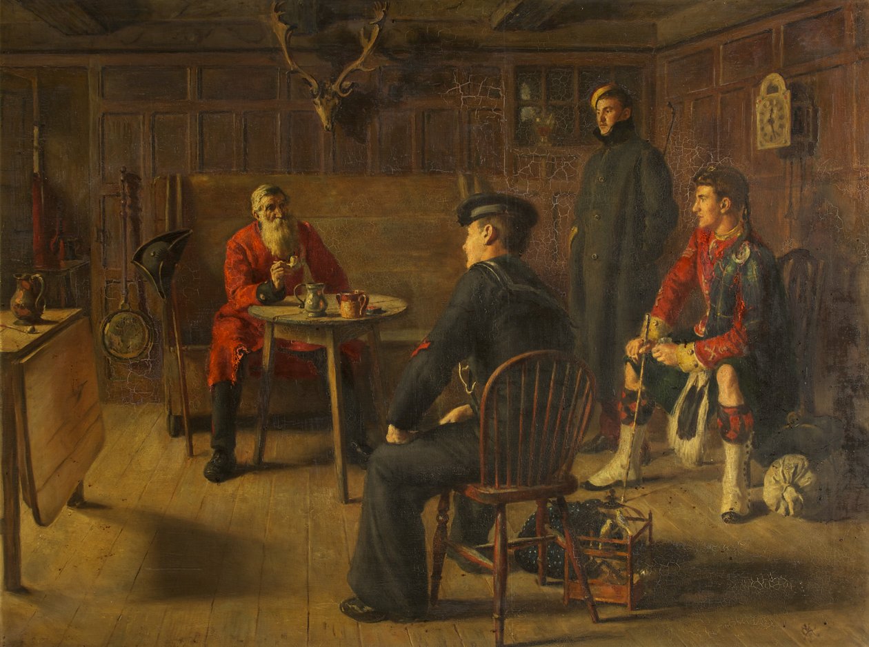 A Tale of the Brave Old Days (olje på lerret) av Charles Martin Hodges