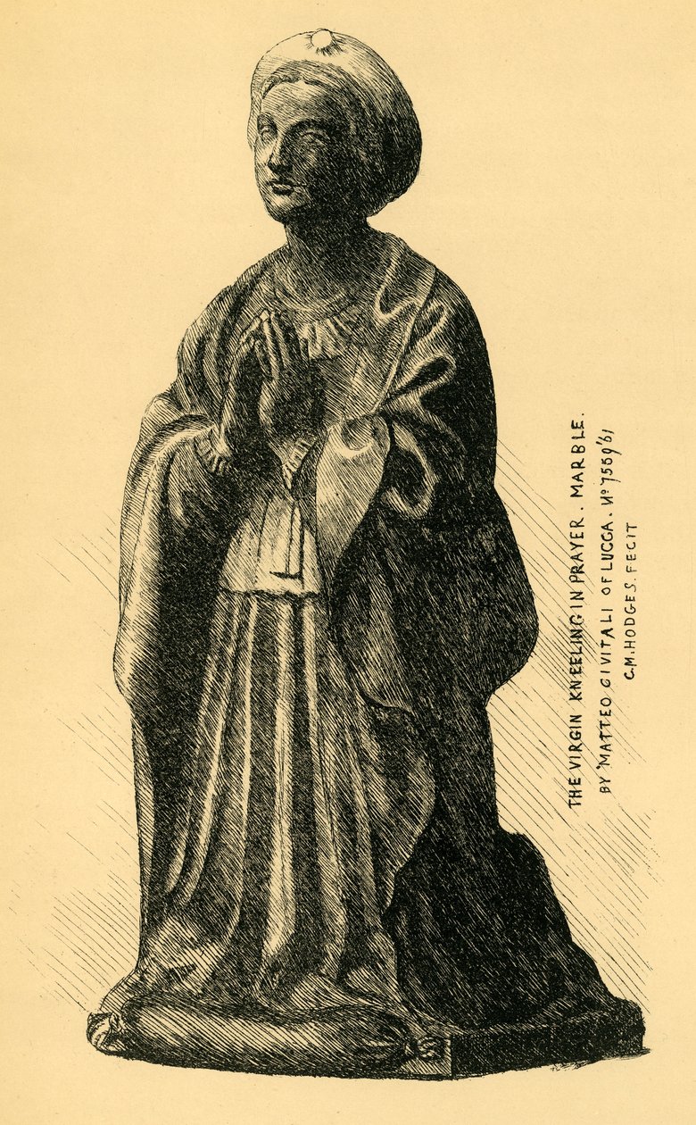 The Virgin Annunciate, marmorstatue, 1519, 1881. av Charles Martin Hodges
