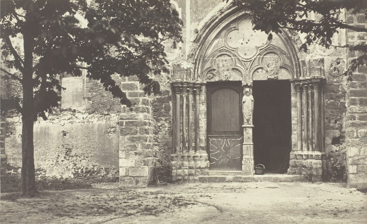 Villeneuve le Comte-kirken, Seine-et-Marne Kirken Villeneuve le Comte, Seine-et-Marne, 1862. av Charles Marville