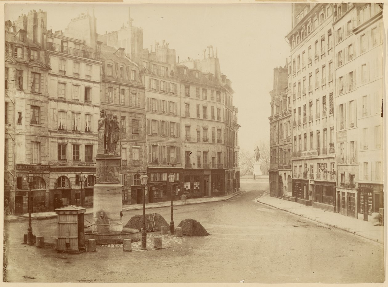 Den gamle fontenen på Place Dauphine av Charles Marville