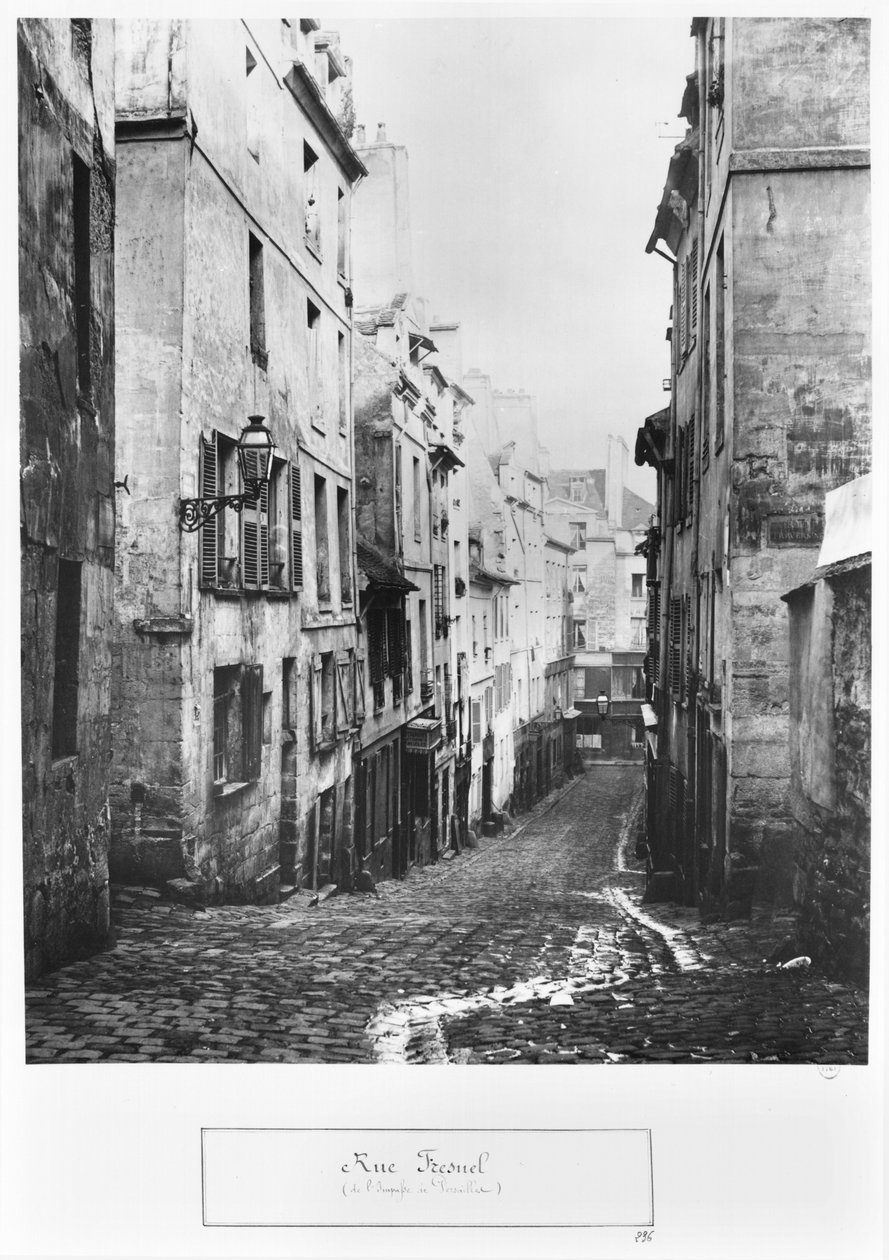 Rue Fresnel, fra blindveien til Versailles, Paris, 1858-78 av Charles Marville