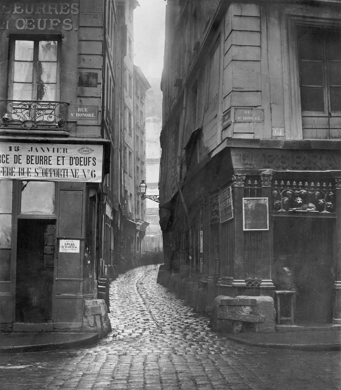 Rue Tirechape, fra rue St. Honore, Paris, 1858-78 av Charles Marville
