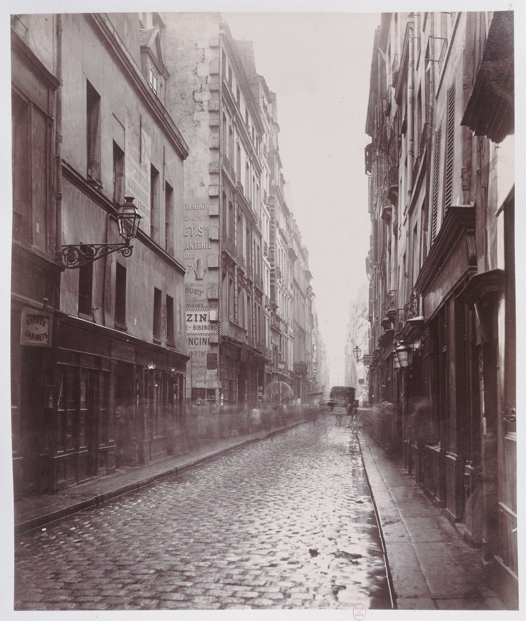 Rue de Gravilliers, fra rue du Temple, Paris, 1858-78 av Charles Marville