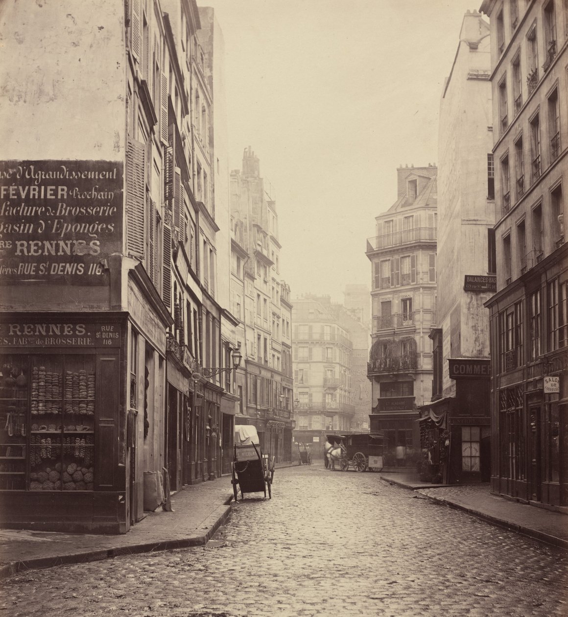 Rue des Lombards, fra rue des Lavandières Sainte-Opportune av Charles Marville
