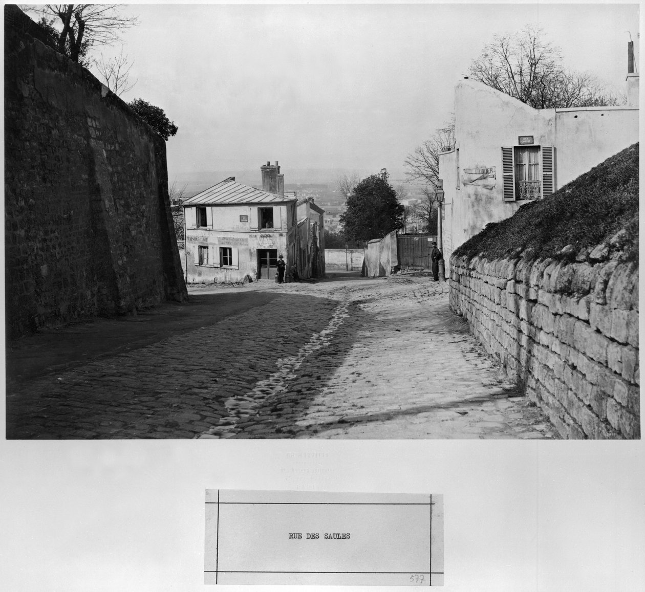 Rue des Saules, Paris, 1858-78 av Charles Marville