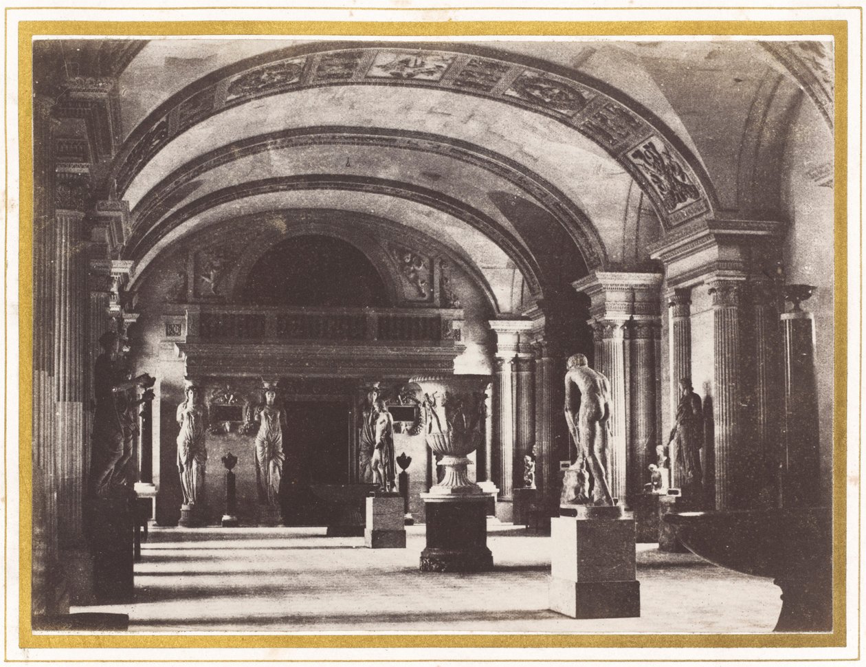 Karyatidesalen på Louvre-museet av Charles Marville