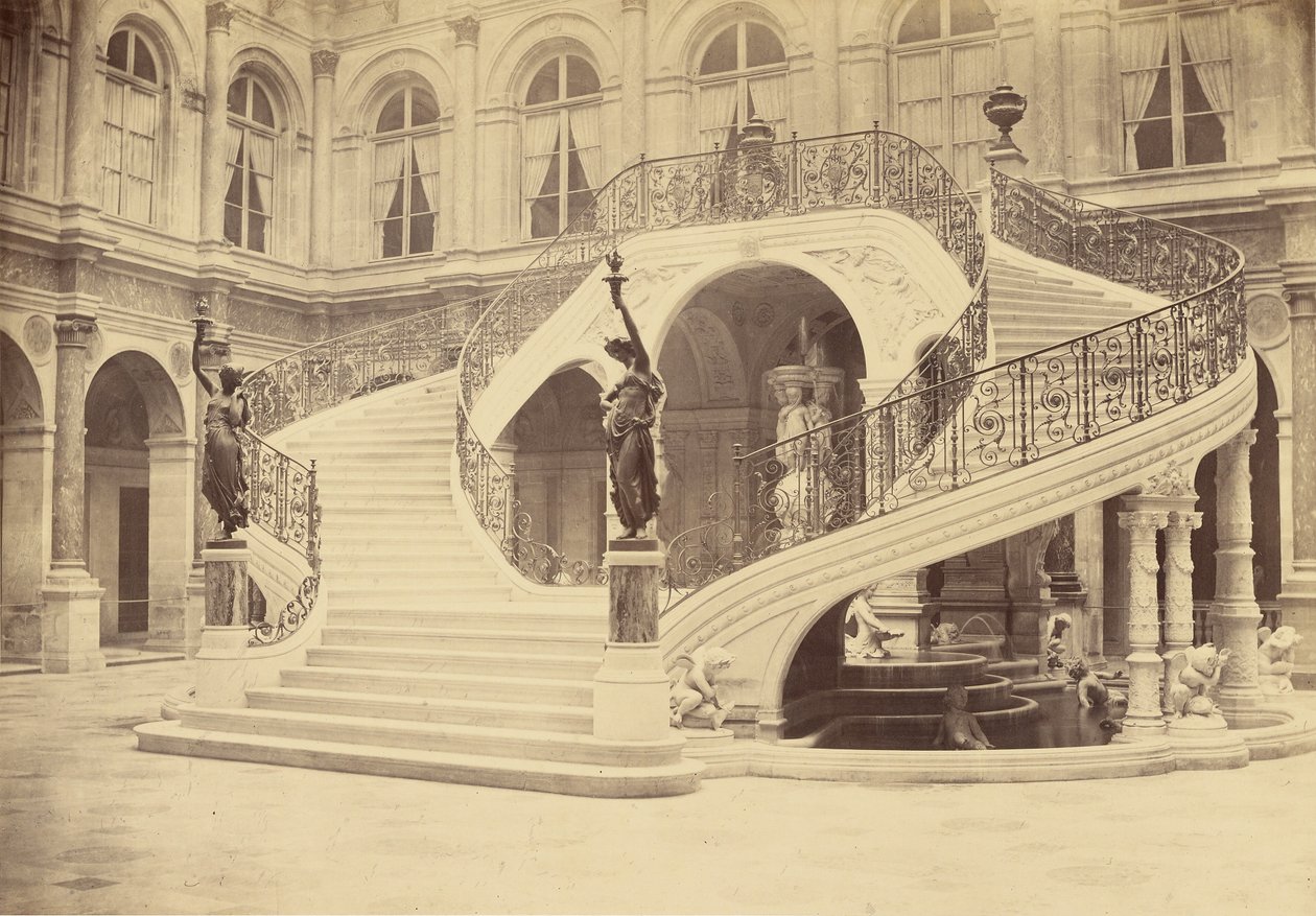 [Trapp, interiør i Hôtel de Ville] av Charles Marville