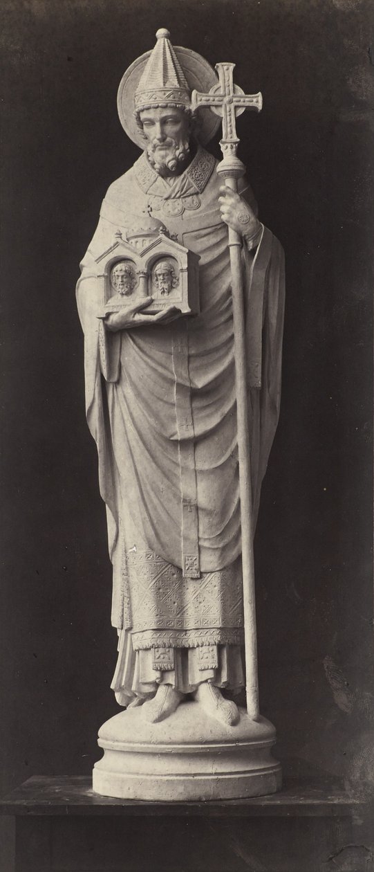 Statue fra Louvre (albumin sølvtrykk) av Charles Marville