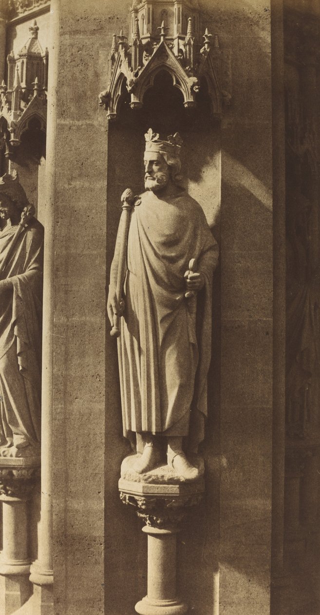 Statue av Clovis, kirken Sainte-Clotilde, Paris av Charles Marville