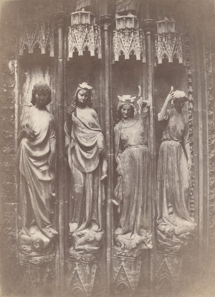 Dydene som knuser lastene, Strasbourg-katedralen, 1853. av Charles Marville
