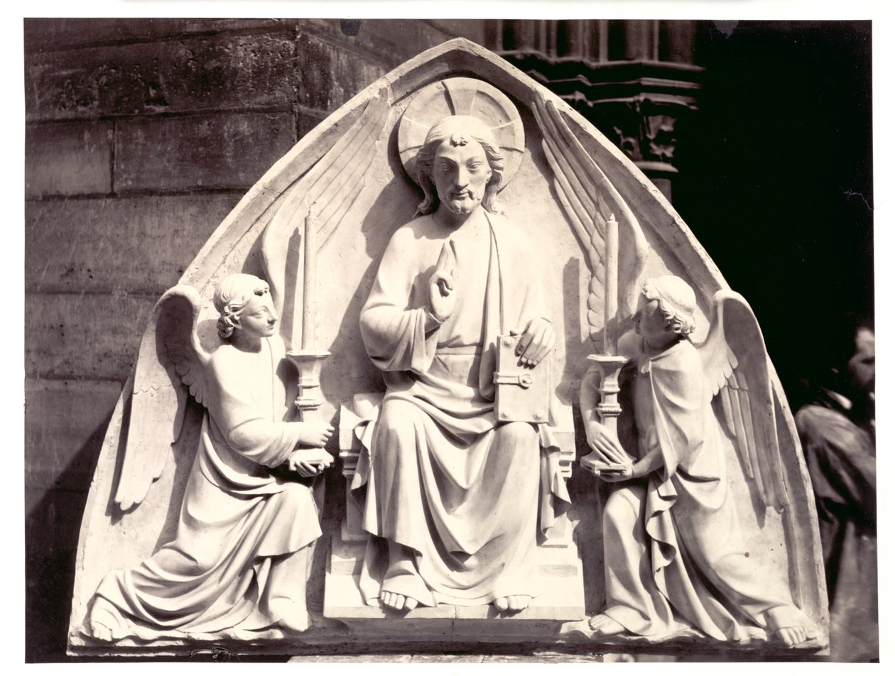 Tympanum, Strasbourg katedral, ca. 1863. av Charles Marville
