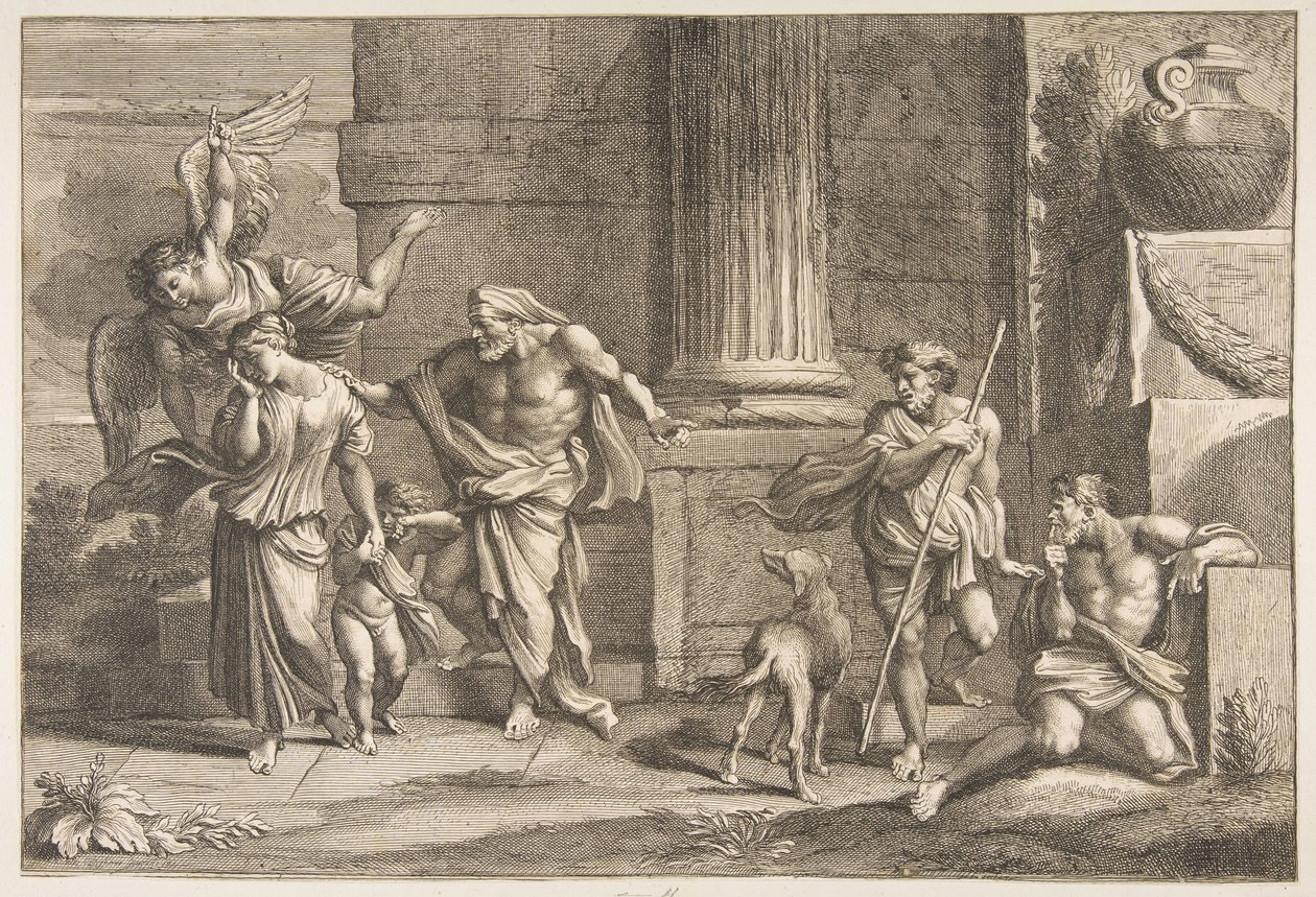 Utvisningen av Hagar, 1646-70. av Charles Masse