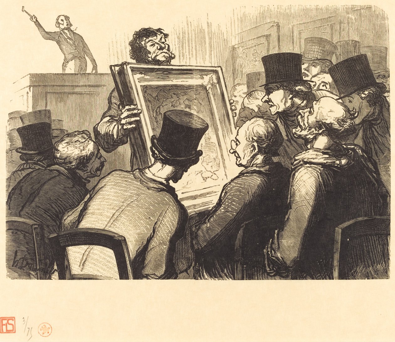 Malerelskere på Hotel Bouillon av Charles Maurand after Honoré Daumier