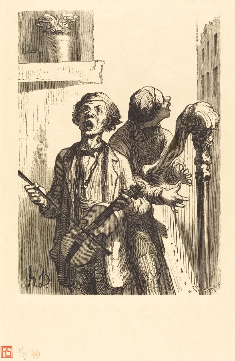 Gatesangerne av Charles Maurand after Honoré Daumier