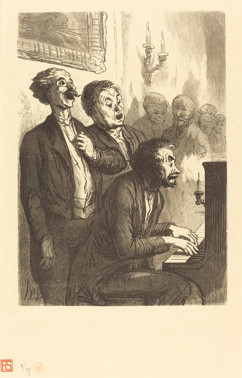 The Lounge Singers av Charles Maurand after Honoré Daumier