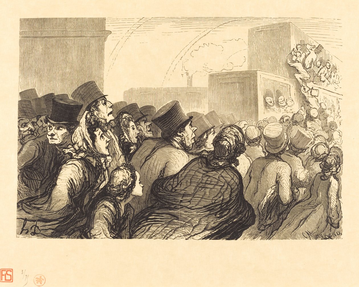 Søndagsreisende av Charles Maurand after Honoré Daumier