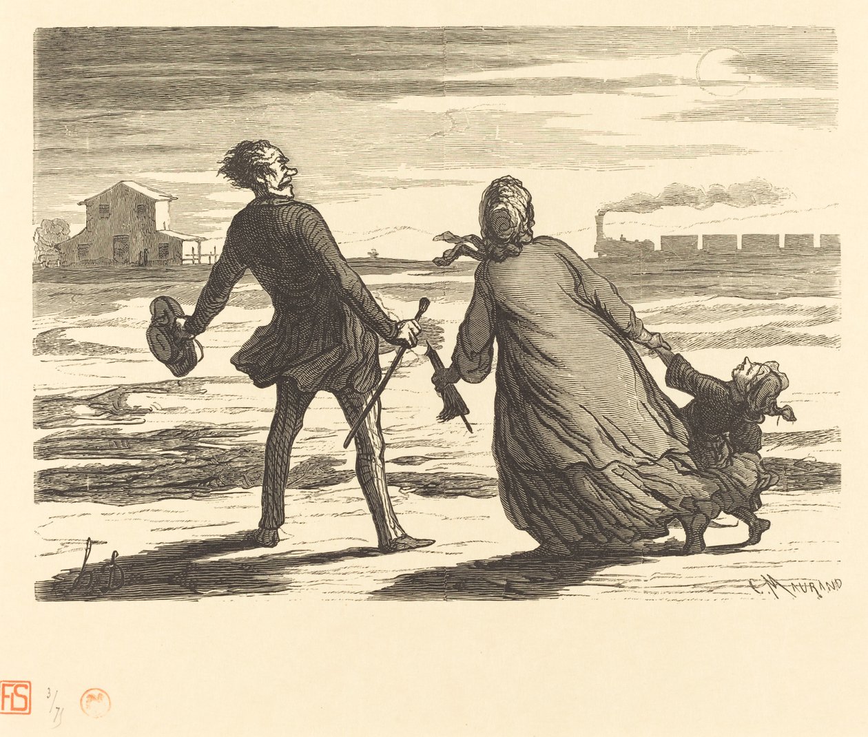 For sent! av Charles Maurand after Honoré Daumier