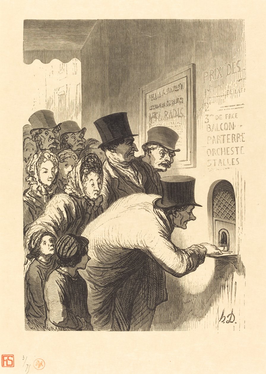 En teaterboks av Charles Maurand after Honoré Daumier