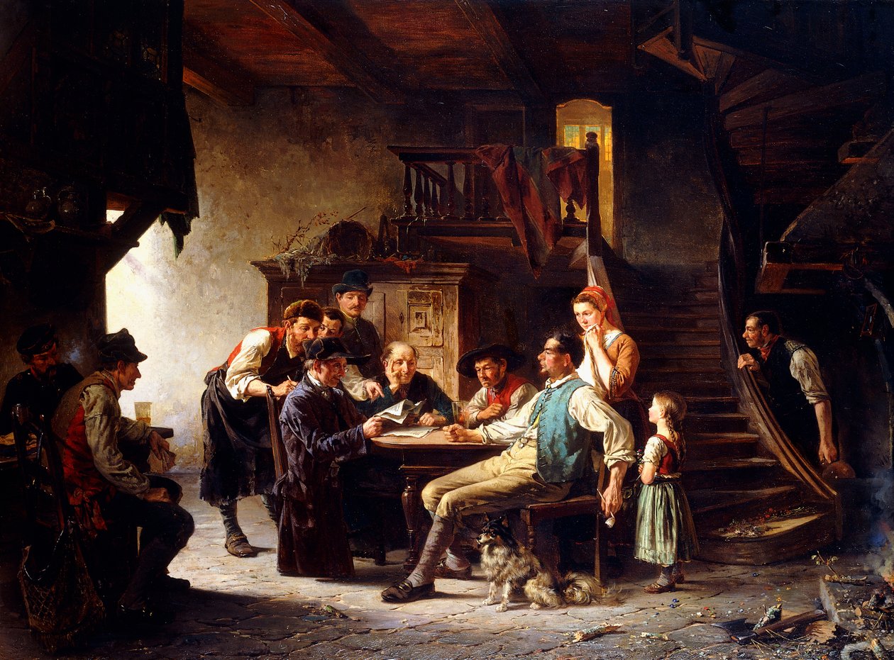 Leser nyhetene, 1887 av Charles Meer Webb