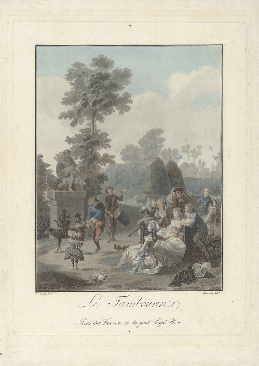 De tamboer The Tambourine (tittel på objekt) av Charles Melchior Descourtis