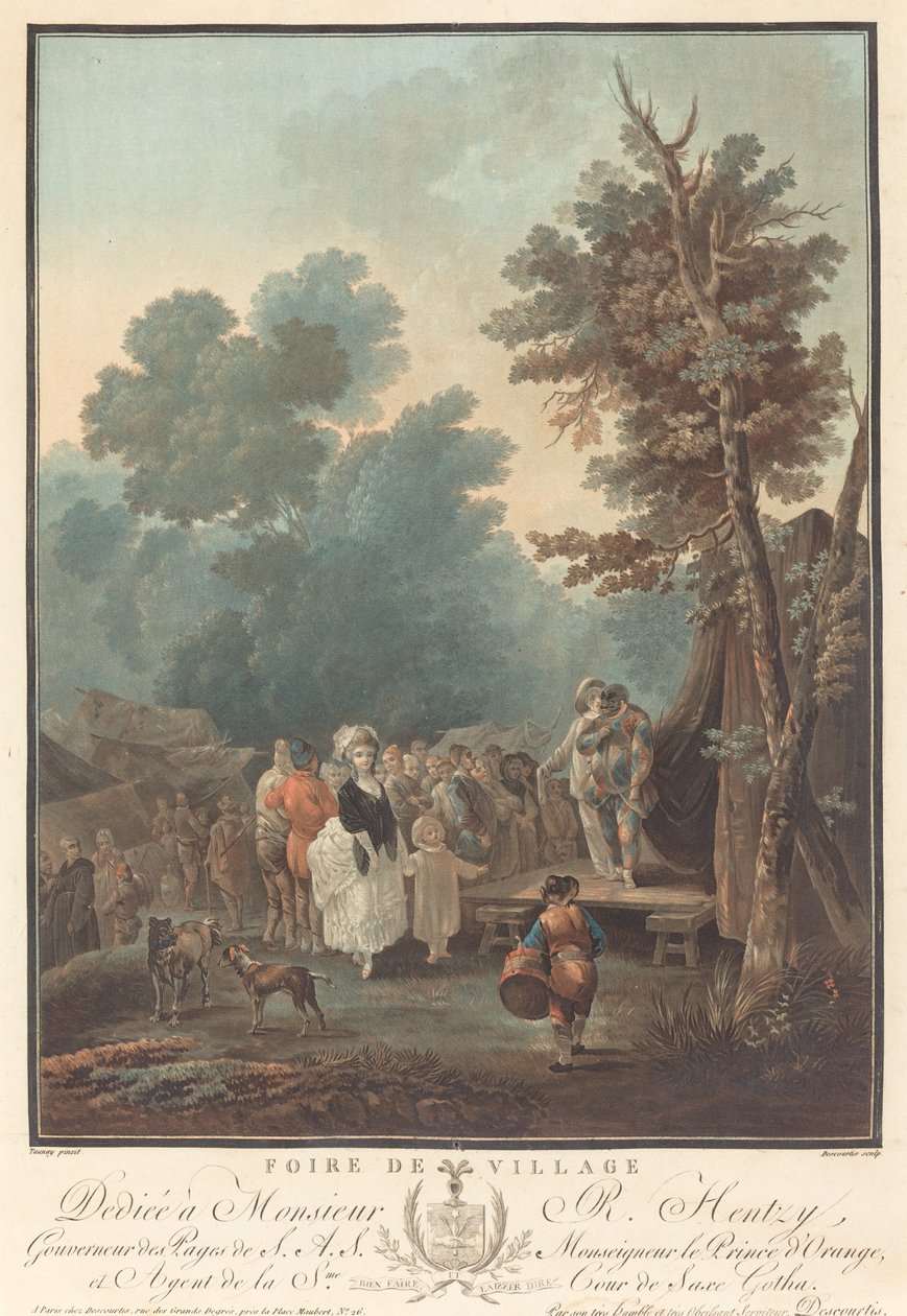 Landsbymesse, 1788. av Charles Melchior Descourtis