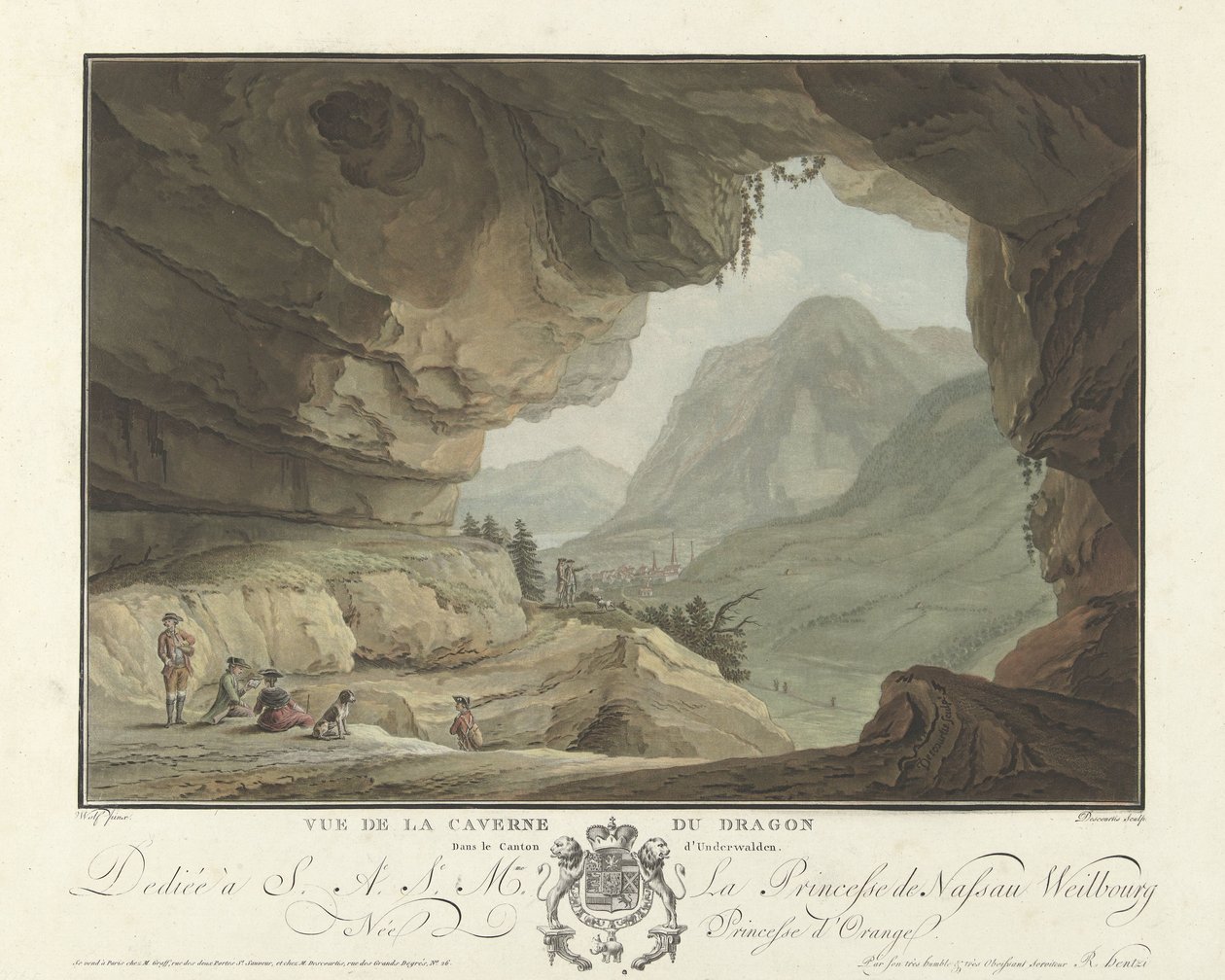 Utsikt over et landskap fra Cave of the Dragon Vue de la Caverne du Dragon dans le Canton d