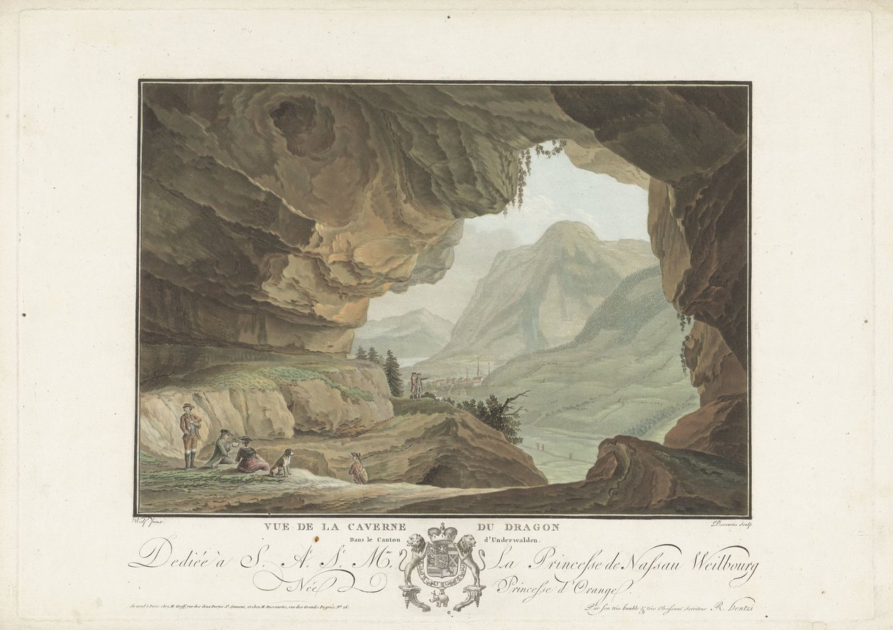Utsikt over et landskap fra Cave of the Dragon Vue de la Caverne du Dragon dans le Canton d