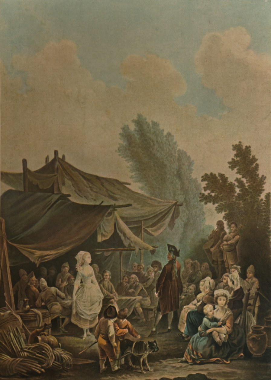 Landsbybryllupet, landsbybryllup, 1785, 1913 av Charles Melchior Descourtis