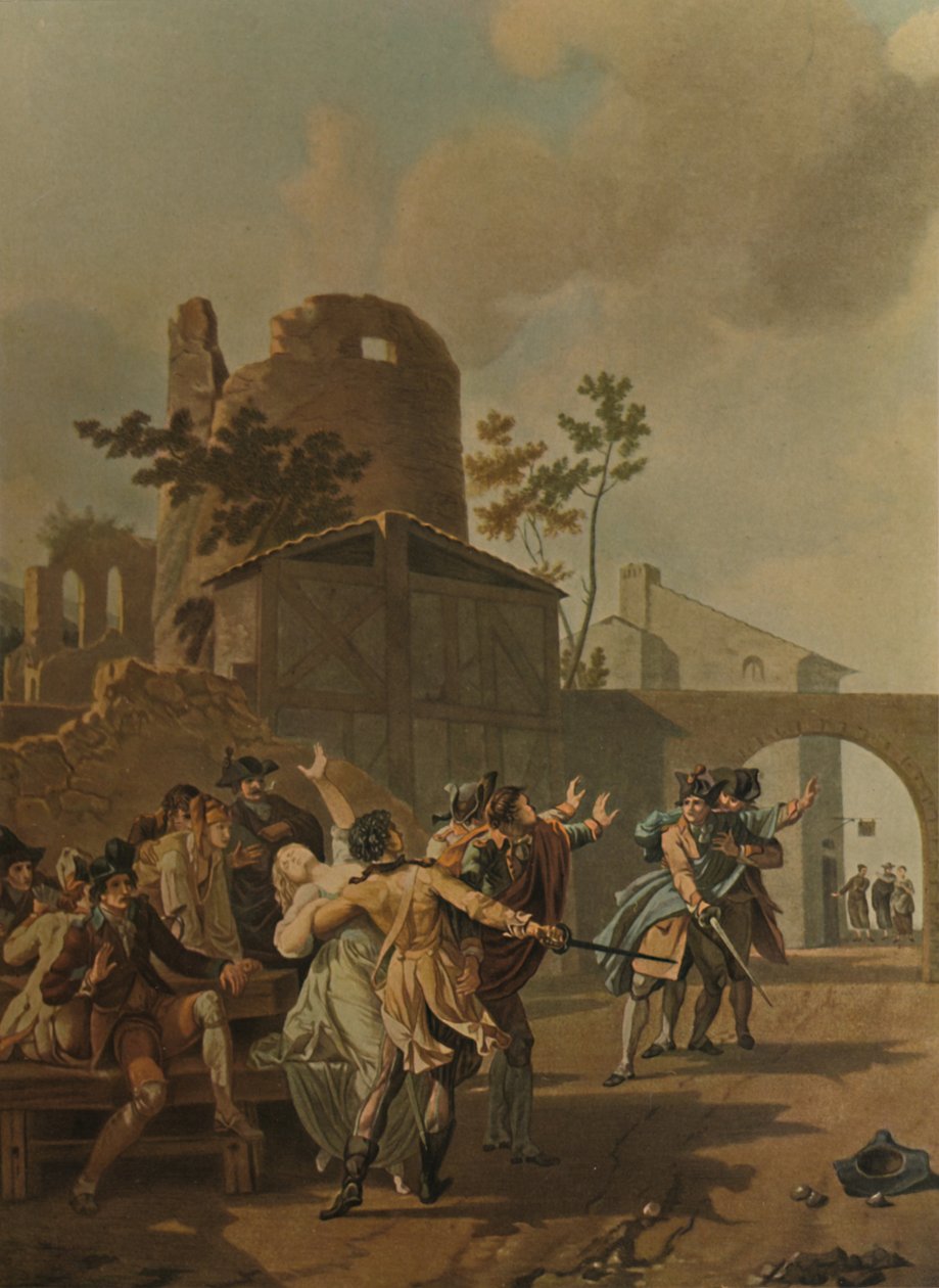 La Rixe, The Brawl, c1780, 1913 av Charles Melchior Descourtis