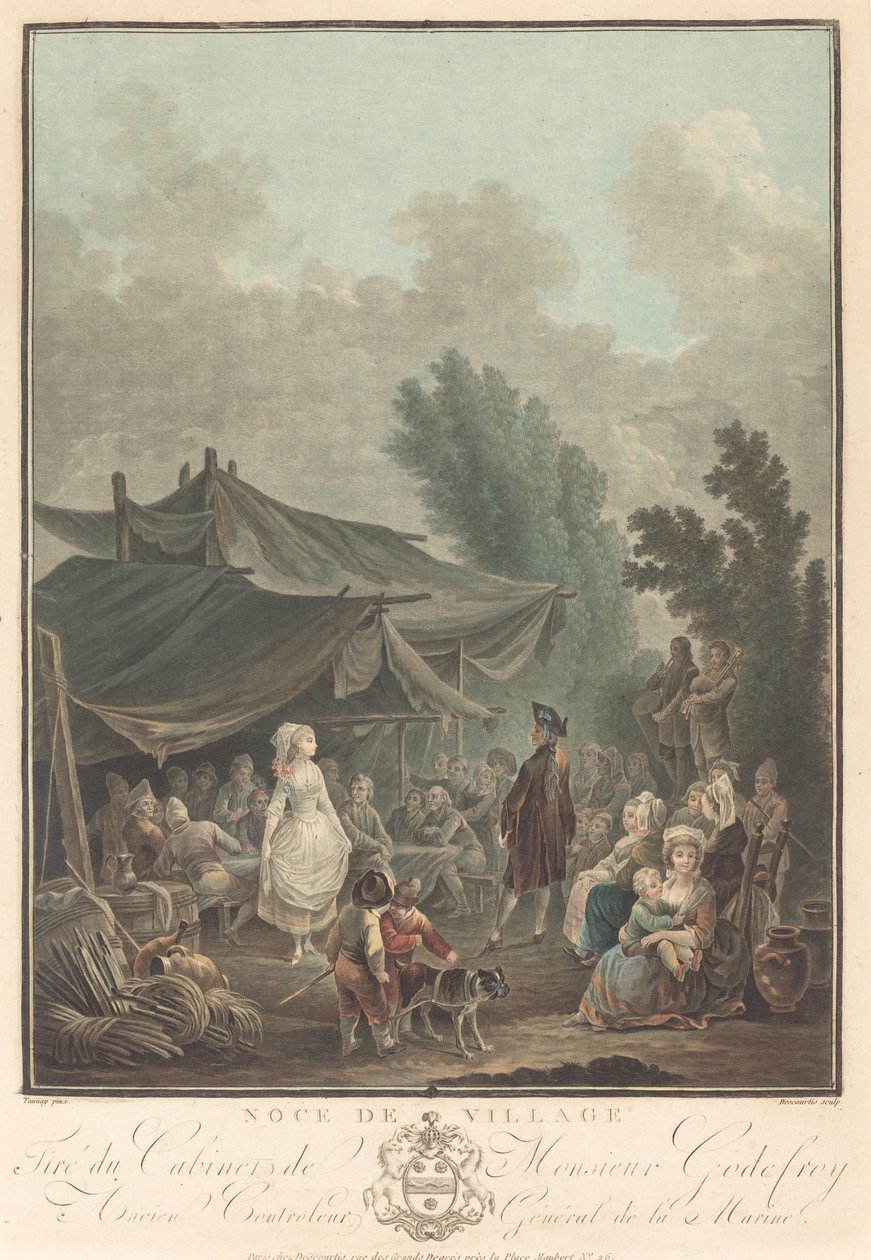Noce de Village Village Wedding, 1785. av Charles Melchior Descourtis