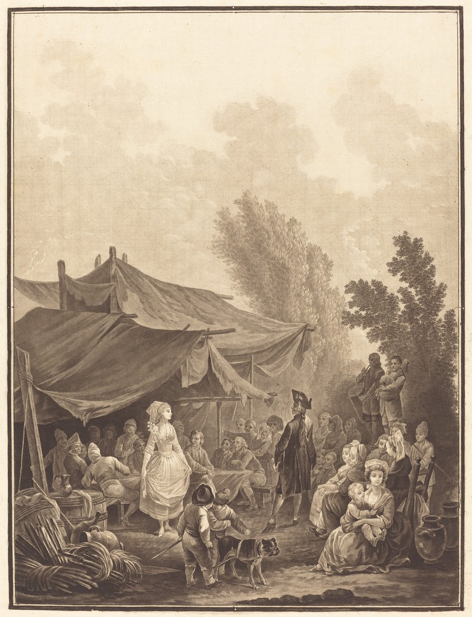Noce de Village Village Wedding, 1785. av Charles Melchior Descourtis