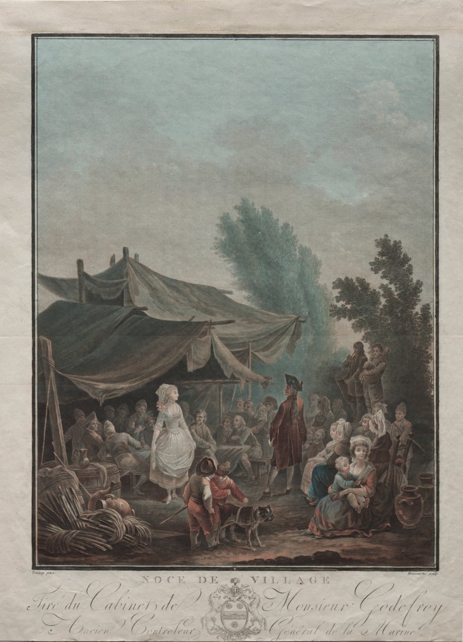 Landsby bryllup av Charles Melchior Descourtis