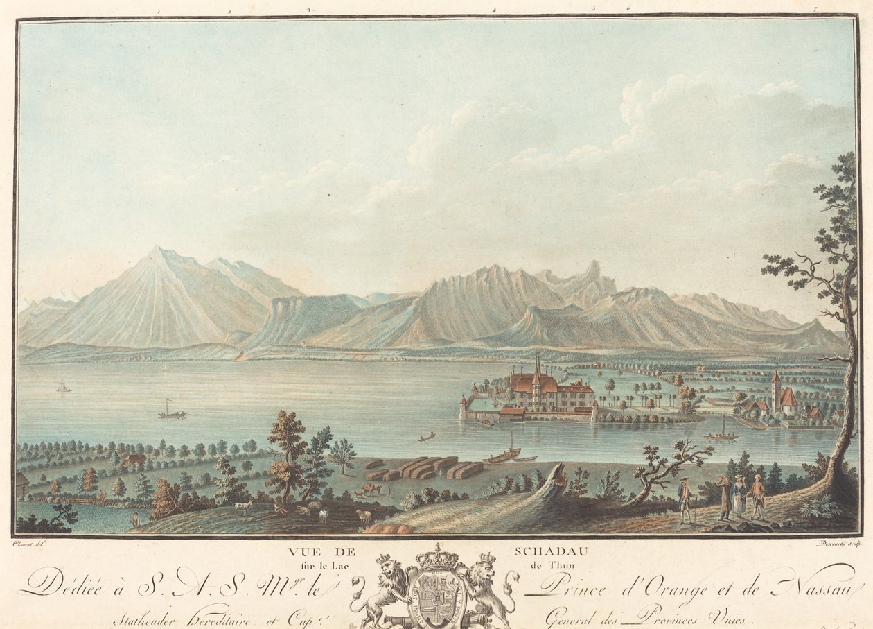 Utsikt fra Schadau av Charles Melchior Descourtis